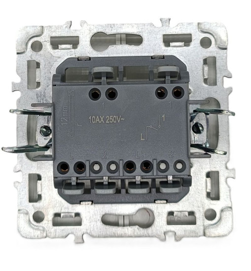 Panaica E09 անջատիչ 2 ստեղն / սպիտակ