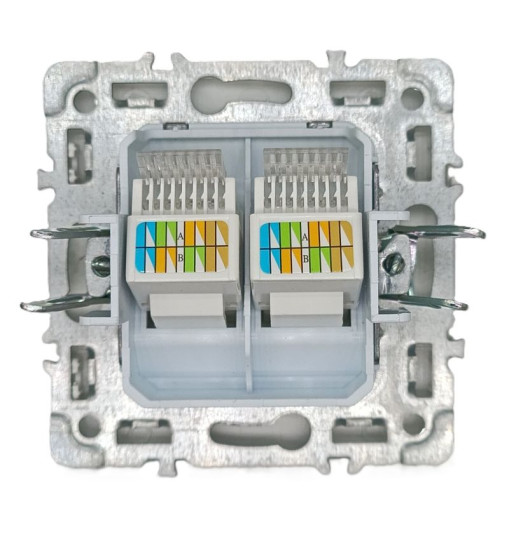 Panaica E09 վարդակ ինտերնետ RJ45+RJ45 / սպիտակ