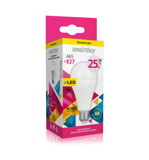 Լեդ լամպ Smartbuy-A65-25W/3000K/E27 (SBL-A65-25-30K-E27)