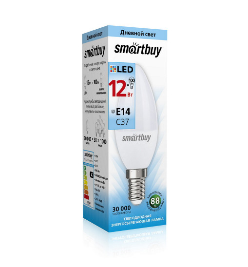 Լեդ լամպ Smartbuy-C37-12W/4000K (SBL-C37-12-40K-E14)