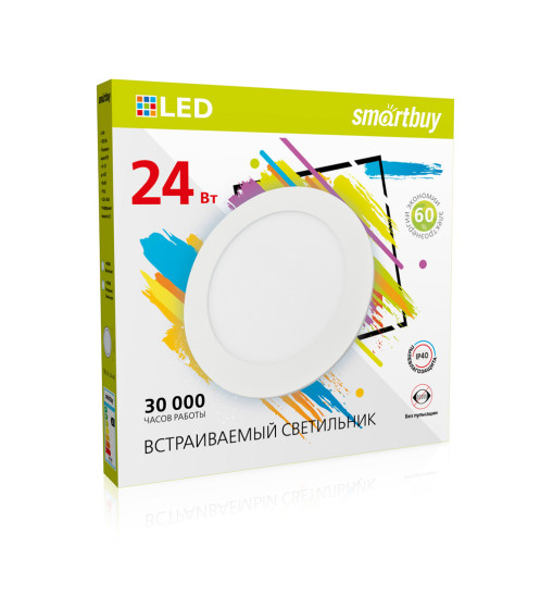 Ներկառուցվող Լեդ Լուսատու  Smartbuy 24W/4000К (SBL-BDL-24-4K)