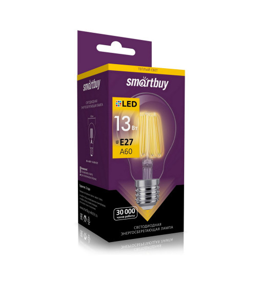 Լեդ լամպ FIL Smartbuy-A60-13W/3000К/E27 (SBL-A60F-13-30K-E27)