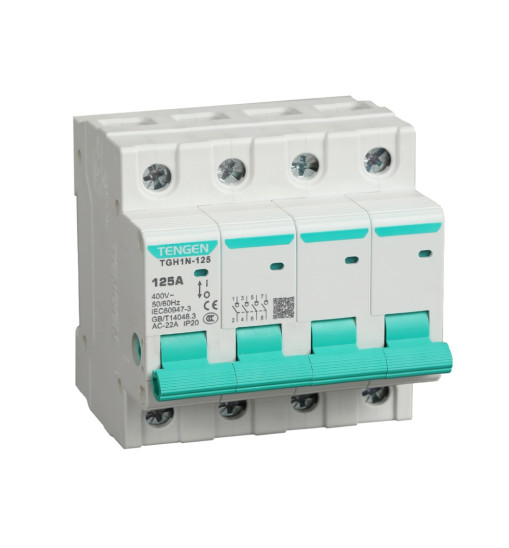 Ավտոմատ անջատիչ Tengen TGB1N-63 4P C63 Ավտոմատ անջատիչ Tengen TGB1N-63 4P C63