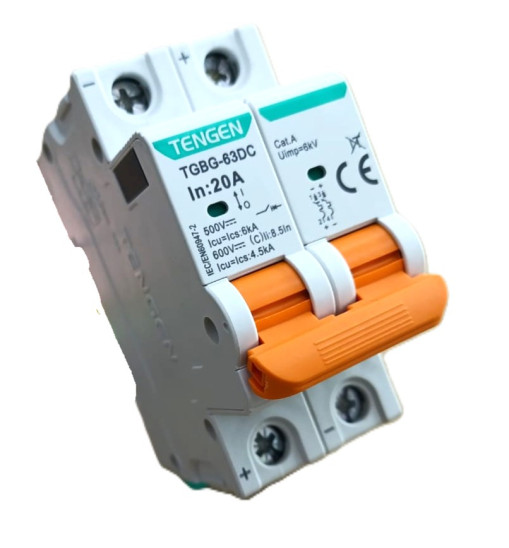Ավտոմատ անջատիչ հաստատուն հոսանքի  TGBG-63DC 2P C20