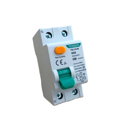 Հոսանքի շեղման ավտոմատ անջատիչ TGL1N-80H 2P 63 100mA  AC